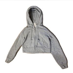 John Galt - Pacsun Gray Cropped Zipped Hoodie